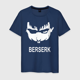 Мужская футболка хлопок с принтом Berserk в городе Новоалтайск, 100% хлопок | прямой крой, круглый вырез горловины, длина до линии бедер, слегка спущенное плечо. | berserk | face | gg | manga | аниме | берсерк | герой | главный | лицо | манга | надпись | персонаж