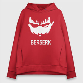 Женское худи Oversize хлопок с принтом Berserk в городе Новоалтайск, френч-терри — 70% хлопок, 30% полиэстер. Мягкий теплый начес внутри —100% хлопок | боковые карманы, эластичные манжеты и нижняя кромка, капюшон на магнитной кнопке | berserk | face | gg | manga | аниме | берсерк | герой | главный | лицо | манга | надпись | персонаж
