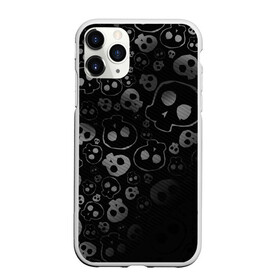 Чехол для iPhone 11 Pro матовый с принтом ART SKULL в городе Новоалтайск, Силикон |  | black | skull | череп | черепа | черепки