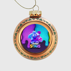 Стеклянный ёлочный шар с принтом Сквик Squeak Brawl Stars в городе Новоалтайск, Стекло | Диаметр: 80 мм | Тематика изображения на принте: bele | belle | brawl | brawl stars | brawlstars | brawl_stars | squeak | белле | белль | бель | бравл | бравлстарс | писк | сквик