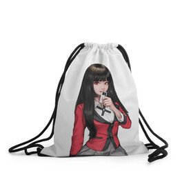 Рюкзак-мешок 3D с принтом Jabami Yumeko (Kakegurui) в городе Новоалтайск, 100% полиэстер | плотность ткани — 200 г/м2, размер — 35 х 45 см; лямки — толстые шнурки, застежка на шнуровке, без карманов и подкладки | ahegao | girl | girls | jabami | japan | kakegurui | senpai | waifu | yumeko | азарт | аниме | ахегао | безумный | вайфу | девушка | джабами | игра | карта | карты | манга | семпай | сенпай | тян | тяночка | юмэко | япония