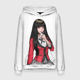 Женская толстовка 3D с принтом Jabami Yumeko (Kakegurui) в городе Новоалтайск, 100% полиэстер  | двухслойный капюшон со шнурком для регулировки, мягкие манжеты на рукавах и по низу толстовки, спереди карман-кенгуру с мягким внутренним слоем. | ahegao | girl | girls | jabami | japan | kakegurui | senpai | waifu | yumeko | азарт | аниме | ахегао | безумный | вайфу | девушка | джабами | игра | карта | карты | манга | семпай | сенпай | тян | тяночка | юмэко | япония