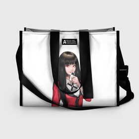 Сумка-шоппер 3D с принтом Jabami Yumeko (Kakegurui) в городе Новоалтайск, 100% полиэстер | застегивается на металлическую кнопку; внутренний карман застегивается на молнию. Стенки укреплены специальным мягким материалом, чтобы защитить содержимое от несильных ударов
 | ahegao | girl | girls | jabami | japan | kakegurui | senpai | waifu | yumeko | азарт | аниме | ахегао | безумный | вайфу | девушка | джабами | игра | карта | карты | манга | семпай | сенпай | тян | тяночка | юмэко | япония