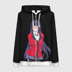 Женская толстовка 3D на молнии с принтом Jabami Yumeko | Kakegurui в городе Новоалтайск, 100% полиэстер | длина до линии бедра, манжеты и пояс оформлены мягкой тканевой резинкой, двухслойный капюшон со шнурком для регулировки, спереди молния, по бокам два кармана | Тематика изображения на принте: ahegao | girl | girls | jabami | japan | kakegurui | senpai | waifu | yumeko | азарт | аниме | ахегао | безумный | вайфу | девушка | джабами | игра | карта | карты | манга | семпай | сенпай | тян | тяночка | юмэко | япония