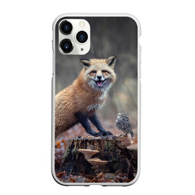 Чехол для iPhone 11 Pro Max матовый с принтом Лисица и птичка в городе Новоалтайск, Силикон |  | fox | foxy | животное | звери | лиса | лисенок | лисичка | милая | рыжая | фокс