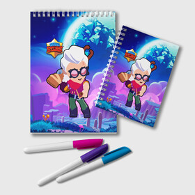 Блокнот с принтом Белль Belle Brawl Stars в городе Новоалтайск, 100% бумага | 48 листов, плотность листов — 60 г/м2, плотность картонной обложки — 250 г/м2. Листы скреплены удобной пружинной спиралью. Цвет линий — светло-серый
 | Тематика изображения на принте: bele | belle | brawl | brawl stars | brawlstars | brawl_stars | squeak | белле | белль | бель | бравл | бравлстарс | писк | сквик