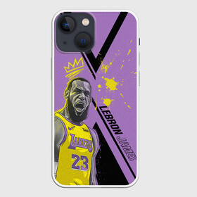 Чехол для iPhone 13 mini с принтом леброн джеймс в городе Новоалтайск,  |  | basketball | lakers | lebron | media | nba | toplanding | баскетболл | леброн | лейкерс | лого баскетбольных клубов | лос анджелес | нба