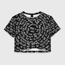 Женская футболка Crop-top 3D с принтом 1000-7 в городе Новоалтайск, 100% полиэстер | круглая горловина, длина футболки до линии талии, рукава с отворотами | Тематика изображения на принте: anime | ken kaneki | manga | tokyo ghoul | аниме | арифметика | канеки | кен | манга | математика | минус | пример | семь | токийский гуль | тысяча