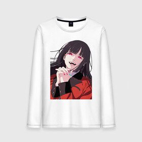 Мужской лонгслив хлопок с принтом Kakegurui Yumeko в городе Новоалтайск, 100% хлопок |  | anime | girl | kakegurui | manga | yumeko | аниме | девушка | манга | юмеко