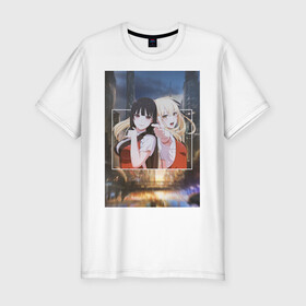 Мужская футболка хлопок Slim с принтом Kakegurui anime girls в городе Новоалтайск, 92% хлопок, 8% лайкра | приталенный силуэт, круглый вырез ворота, длина до линии бедра, короткий рукав | anime | girl | jabami | kakegurui | manga | meari | saotome | yumeko | аниме | девушка | джабами | какегуруи | манга | юмеко