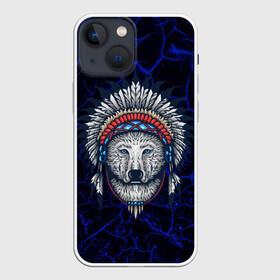 Чехол для iPhone 13 mini с принтом Белый медведь индеец в городе Новоалтайск,  |  | белый медведь | индеец | медведь | медвежонок | миша | мишка | племя