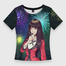 Женская футболка 3D Slim с принтом Anime Girl в городе Новоалтайск,  |  | kakegurui | аниме | арт | безумный азарт | графика