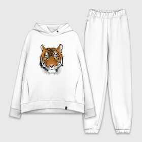 Женский костюм хлопок Oversize с принтом Тигр в городе Новоалтайск,  |  | animal | cheetah | forest animal | hunter | tiger | wild animal | гепард | дикое животное | животное | лесное животное | охотник | тигр