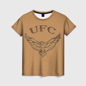 Женская футболка 3D с принтом UFC в городе Новоалтайск, 100% полиэфир ( синтетическое хлопкоподобное полотно) | прямой крой, круглый вырез горловины, длина до линии бедер | ufc | ultimate fighting championship | бои | единоборства | смешанные единоборства