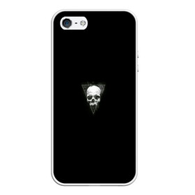 Чехол для iPhone 5/5S матовый с принтом голова скелета в городе Новоалтайск, Силикон | Область печати: задняя сторона чехла, без боковых панелей | скелета