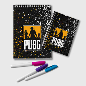 Блокнот с принтом PUBG / ПАБГ / ГРАНЖ  в городе Новоалтайск, 100% бумага | 48 листов, плотность листов — 60 г/м2, плотность картонной обложки — 250 г/м2. Листы скреплены удобной пружинной спиралью. Цвет линий — светло-серый
 | games | grunge | playerunknowns battlegrounds | pubg | pubg lite | pubg mobile | pubg new state | брызги | гранж | игра | королевская битва | краска. | пабг | пабг мобайл | пубг | стрелялка
