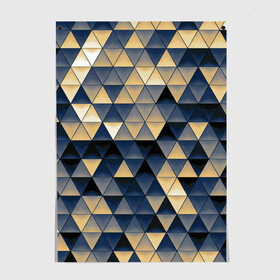 Постер с принтом MOZZY в городе Новоалтайск, 100% бумага
 | бумага, плотность 150 мг. Матовая, но за счет высокого коэффициента гладкости имеет небольшой блеск и дает на свету блики, но в отличии от глянцевой бумаги не покрыта лаком | abstract | абстракция | геометрия | мозаика | треугольники