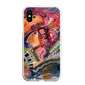 Чехол для iPhone XS Max матовый с принтом HAPPY END в городе Новоалтайск, Силикон | Область печати: задняя сторона чехла, без боковых панелей | abstract | абстракция | волны | квадраты | полосы
