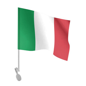 Флаг для автомобиля с принтом ИТАЛИЯ ITALY в городе Новоалтайск, 100% полиэстер | Размер: 30*21 см | герб италии | герб италия | италия | италия герб | италия флаг | италия форма | италия футбол | итальянец | флаг италии | флаг италия | форма италии | форма италия | форма сборной италии