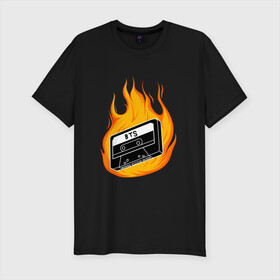Мужская футболка хлопок Slim с принтом BTS FIRE БТС ОГОНЬ в городе Новоалтайск, 92% хлопок, 8% лайкра | приталенный силуэт, круглый вырез ворота, длина до линии бедра, короткий рукав | army | bangtan boys | bt21 | bts | bts stickers | chimmy | cooky | k pop | koya | mang | monster | rap monster | rapmon | rj | rm | shooky | tata | van | бтс | ви | джей хоуп | джонгук | кейпоп | реп монстр | стикеры bts | сюга | чимин | чин