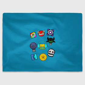 Плед 3D с принтом Geometry Dash Icons в городе Новоалтайск, 100% полиэстер | закругленные углы, все края обработаны. Ткань не мнется и не растягивается | 2d | dash | demon | demons | devil | game | games | geometry | pixel | pixels | skull | smile | геометрия | демон | дьявол | игра | пикслели | платформер | смайл | смайлик | улыбка | череп
