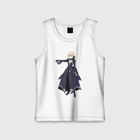 Детская майка хлопок с принтом Saber - Fate в городе Новоалтайск,  |  | anime | anime and manga | anime girl | fate | fate stay night | kawaii | manga | saber | waifu | аниме | аниме и манга | вайфу | девушка | кавай | манга