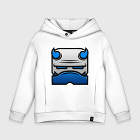 Детское худи Oversize хлопок с принтом Geometry Dash | ICE (Z) в городе Новоалтайск, френч-терри — 70% хлопок, 30% полиэстер. Мягкий теплый начес внутри —100% хлопок | боковые карманы, эластичные манжеты и нижняя кромка, капюшон на магнитной кнопке | Тематика изображения на принте: 2d | arcade | game | geometry dash | meltdown | robtop | аркада | геометрический тире | раннер