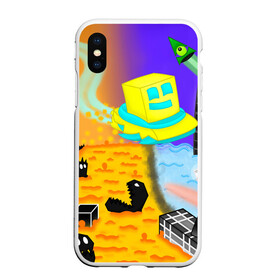 Чехол для iPhone XS Max матовый с принтом Geometry Dash | RobTop (Z) в городе Новоалтайск, Силикон | Область печати: задняя сторона чехла, без боковых панелей | Тематика изображения на принте: 2d | arcade | game | geometry dash | meltdown | robtop | аркада | геометрический тире | раннер