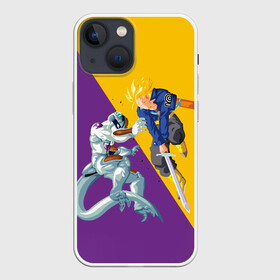 Чехол для iPhone 13 mini с принтом Yellow vs purple в городе Новоалтайск,  |  | anime | dragon ball | аниме | анимэ | драгон бал | дрэгон бол | жемчуг дракона