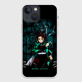 Чехол для iPhone 13 mini с принтом Demon Slayer: Kimetsu no Yaiba в городе Новоалтайск,  |  | Тематика изображения на принте: demon slayer | kamado | kimetsu no yaiba | nezuko | tanjiro | аниме | гию томиока | зеницу агацума | иноске хашибира | камадо | клинок | корзинная девочка | манга | музан кибуцуджи | незуко | рассекающий демонов | танджиро