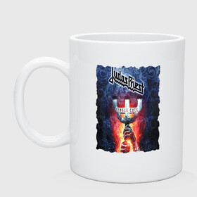 Кружка керамическая с принтом JUDAS PRIEST РОК ГРУППА в городе Новоалтайск, керамика | объем — 330 мл, диаметр — 80 мм. Принт наносится на бока кружки, можно сделать два разных изображения | judas priest | гленн типтон | йен хилл | роб хэлфорд | скотт трэвис | хард рок | хеви метал