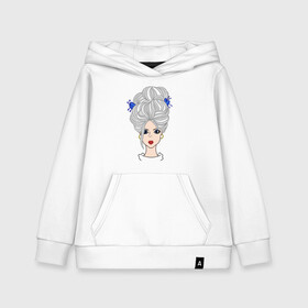 Детская толстовка хлопок с принтом Fashion girl в городе Новоалтайск, 100% хлопок | Круглый горловой вырез, эластичные манжеты, пояс, капюшен | Тематика изображения на принте: art | baby | casual style | fashion | girl | makeup | woman | арт | блондинка | весна | взгляд | волосы | глаза | голова | губы | девочка | девушка | женщина | лето | лицо | макияж | мода | модель | модные | повседневный стиль