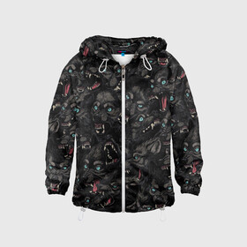 Детская ветровка 3D с принтом Волки | Wolwes в городе Новоалтайск, 100% полиэстер | подол и капюшон оформлены резинкой с фиксаторами, по бокам два кармана без застежек, один потайной карман на груди | wolf | wolwes | волк | волки | узор | хищник