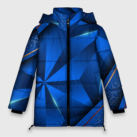 Женская зимняя куртка Oversize с принтом 3D абстрактные фигуры BLUE в городе Новоалтайск, верх — 100% полиэстер; подкладка — 100% полиэстер; утеплитель — 100% полиэстер | длина ниже бедра, силуэт Оверсайз. Есть воротник-стойка, отстегивающийся капюшон и ветрозащитная планка. 

Боковые карманы с листочкой на кнопках и внутренний карман на молнии | 3d | 3д | luxury | versace | vip | абстракция | блеск | блестки | версаче | вип | паттерн | роскошь | соты | текстуры