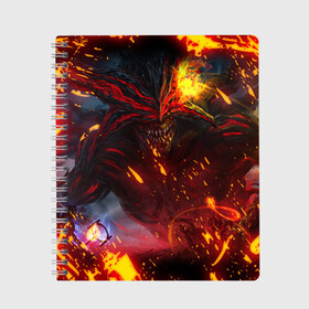Тетрадь с принтом Path of Exile | Fire Demon (Z) в городе Новоалтайск, 100% бумага | 48 листов, плотность листов — 60 г/м2, плотность картонной обложки — 250 г/м2. Листы скреплены сбоку удобной пружинной спиралью. Уголки страниц и обложки скругленные. Цвет линий — светло-серый
 | exile | game | path of exile | rpg | берсерк | вождь | дикарь | дуэлянт | игра | покоритель | путь изгнанника | рпг