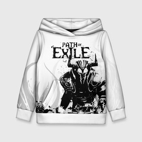 Детская толстовка 3D с принтом PATCH OF EXILE WARRIOR в городе Новоалтайск, 100% полиэстер | двухслойный капюшон со шнурком для регулировки, мягкие манжеты на рукавах и по низу толстовки, спереди карман-кенгуру с мягким внутренним слоем | dota | game | path of exile | войн | дота | игра | ммо | монстр | патч оф экзайл | рыцарь