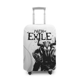 Чехол для чемодана 3D с принтом PATCH OF EXILE WARRIOR в городе Новоалтайск, 86% полиэфир, 14% спандекс | двустороннее нанесение принта, прорези для ручек и колес | dota | game | path of exile | войн | дота | игра | ммо | монстр | патч оф экзайл | рыцарь