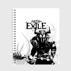 Тетрадь с принтом PATCH OF EXILE WARRIOR в городе Новоалтайск, 100% бумага | 48 листов, плотность листов — 60 г/м2, плотность картонной обложки — 250 г/м2. Листы скреплены сбоку удобной пружинной спиралью. Уголки страниц и обложки скругленные. Цвет линий — светло-серый
 | dota | game | path of exile | войн | дота | игра | ммо | монстр | патч оф экзайл | рыцарь