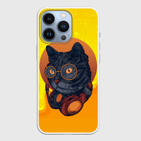 Чехол для iPhone 13 Pro с принтом D.j Cat Кот диджей в городе Новоалтайск,  |  | Тематика изображения на принте: диджей | кот | кот диджей | котенок | котик | кошка | музыка | музыкант | наушники | техно | электроника