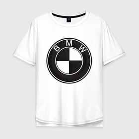 Мужская футболка хлопок Oversize с принтом BMW LOGO CARBON в городе Новоалтайск, 100% хлопок | свободный крой, круглый ворот, “спинка” длиннее передней части | bmw | абстракция | авто | автомобиль | бмв | карбон | лого | логотип | машина | скорость