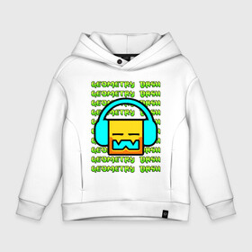 Детское худи Oversize хлопок с принтом GEOMETRY DASH / ГЕОМЕТРИ ДАШ в городе Новоалтайск, френч-терри — 70% хлопок, 30% полиэстер. Мягкий теплый начес внутри —100% хлопок | боковые карманы, эластичные манжеты и нижняя кромка, капюшон на магнитной кнопке | Тематика изображения на принте: 2d игра | geometry dash | mobile game | robtop | smile | андроид игра. | геометри даш | добро и зло | инь янь | кубики | кубы | лица | мобильная игра | неон | смайлы
