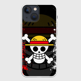 Чехол для iPhone 13 mini с принтом ONE PIECE   ВАН ПИС   ЧЕРЕП в городе Новоалтайск,  |  | anime | one piece | skull | аниме | ван пис | китайские иероглифы. | манга | мультфильм | скелет | череп | японская анимация