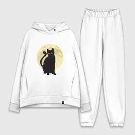 Женский костюм хлопок Oversize с принтом Moon Cat в городе Новоалтайск,  |  | animal | cat | cute | kitty | meow | друг | животные | киска | китти | космос | кот | котенок | котик | котэ | кошечка | кошка | луна | милый | мур | мяу | питомец | тигр