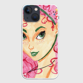 Чехол для iPhone 13 mini с принтом Мисс чай в городе Новоалтайск,  |  | art | color | creator | digital | illustration | illustrator | marker | meow | monster | paint | watercolor | woman | акварель | арт | девушка | диджитал | иллюстрация | карандаш | краски | маркеры | монстр | няша | няшный | поп | рисунок | создание | тво