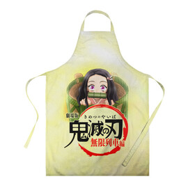 Фартук 3D с принтом Незуко Камадо Kimetsu no Yaiba в городе Новоалтайск, 100% полиэстер | общий размер — 65 х 85 см, ширина нагрудника — 26 см, горловина — 53 см, длина завязок — 54 см, общий обхват в поясе — 173 см. Принт на завязках и на горловине наносится с двух сторон, на основной части фартука — только с внешней стороны | demon slayer | kamado | kimetsu no yaiba | nezuko | tanjiro | аниме | гию томиока | зеницу агацума | иноске хашибира | камадо | клинок | корзинная девочка | манга | музан кибуцуджи | незуко | рассекающий демонов | танджиро