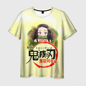 Мужская футболка 3D с принтом Незуко Камадо Kimetsu no Yaiba в городе Новоалтайск, 100% полиэфир | прямой крой, круглый вырез горловины, длина до линии бедер | demon slayer | kamado | kimetsu no yaiba | nezuko | tanjiro | аниме | гию томиока | зеницу агацума | иноске хашибира | камадо | клинок | корзинная девочка | манга | музан кибуцуджи | незуко | рассекающий демонов | танджиро