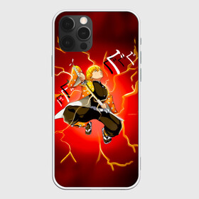 Чехол для iPhone 12 Pro Max с принтом Зеницу Агацума Kimetsu no Yaiba в городе Новоалтайск, Силикон |  | demon slayer | kamado | kimetsu no yaiba | nezuko | tanjiro | аниме | гию томиока | зеницу агацума | иноске хашибира | камадо | клинок | корзинная девочка | манга | музан кибуцуджи | незуко | рассекающий демонов | танджиро