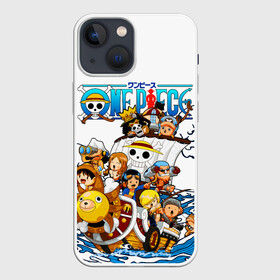 Чехол для iPhone 13 mini с принтом ONE PIECE   ВАН ПИС   МОРЕ в городе Новоалтайск,  |  | anime | one piece | skull | аниме | ван пис | вода | корабль. | манга | море | мультфильм | скелет | череп | японская анимация