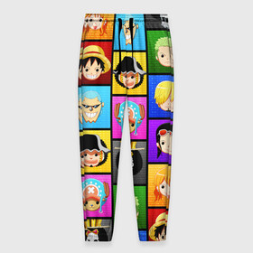Мужские брюки 3D с принтом ONE PIECE / ВАН ПИС / ГЕРОИ в городе Новоалтайск, 100% полиэстер | манжеты по низу, эластичный пояс регулируется шнурком, по бокам два кармана без застежек, внутренняя часть кармана из мелкой сетки | anime | heroes | one piece | pattern | skull | wanted | аниме | ван пис | герои | манга | мультфильм | персонажи. | розыск | скелет | узор | череп | японская анимация