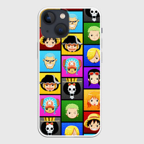 Чехол для iPhone 13 mini с принтом ONE PIECE   ВАН ПИС   ГЕРОИ в городе Новоалтайск,  |  | anime | heroes | one piece | pattern | skull | wanted | аниме | ван пис | герои | манга | мультфильм | персонажи. | розыск | скелет | узор | череп | японская анимация